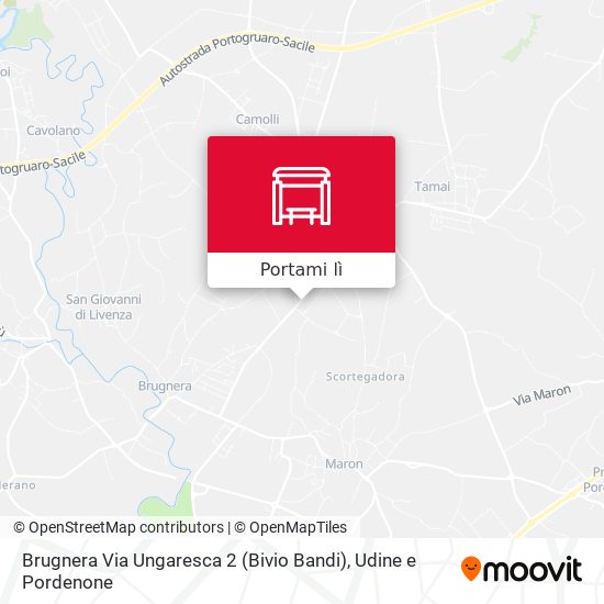 Mappa Brugnera Via Ungaresca 2 (Bivio Bandi)