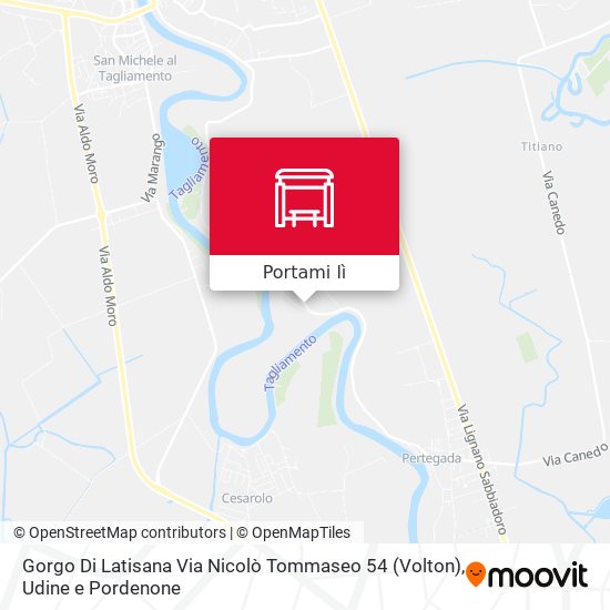 Mappa Gorgo Di Latisana Via Nicolò Tommaseo 54 (Volton)