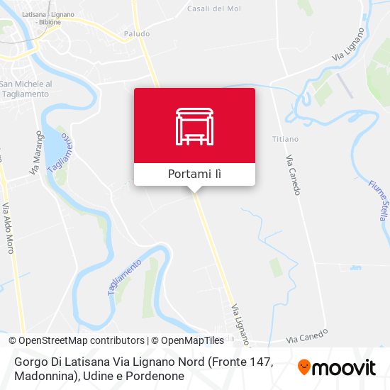 Mappa Gorgo Di Latisana Via Lignano Nord (Fronte 147, Madonnina)