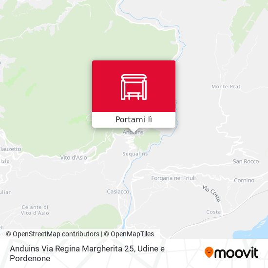 Mappa Anduins Via Regina Margherita 25