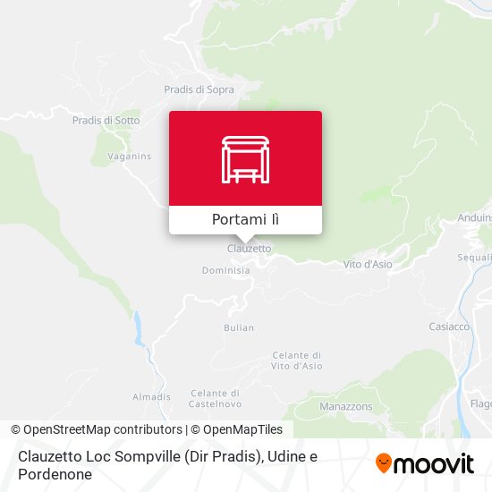 Mappa Clauzetto Loc Sompville (Dir Pradis)
