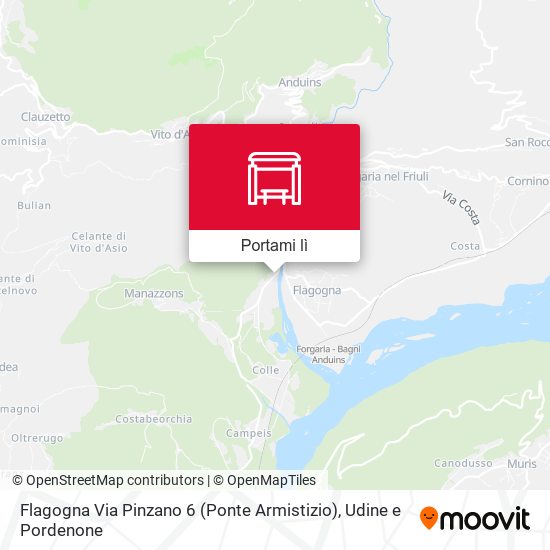 Mappa Flagogna Via Pinzano 6 (Ponte Armistizio)