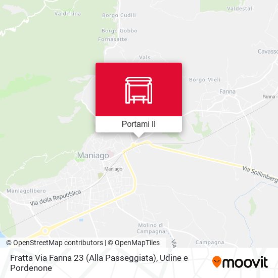 Mappa Fratta Via Fanna 23 (Alla Passeggiata)