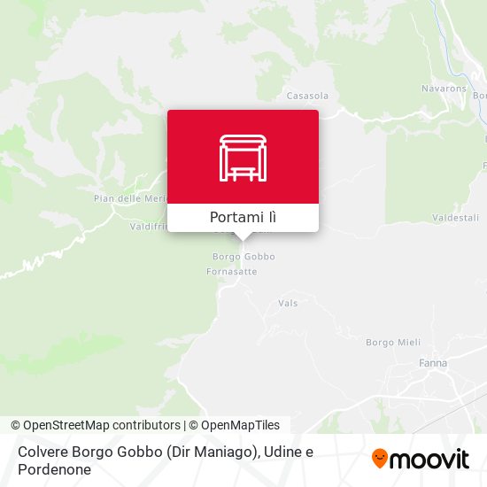 Mappa Colvere Borgo Gobbo (Dir Maniago)