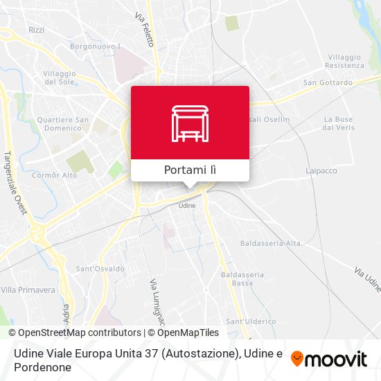 Mappa Udine Viale Europa Unita 37 (Autostazione)