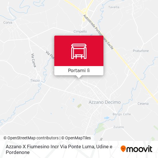 Mappa Azzano X Fiumesino Incr Via Ponte Luma