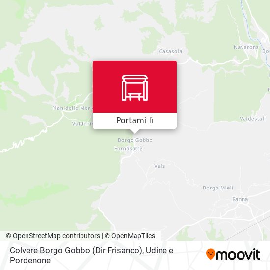 Mappa Colvere Borgo Gobbo (Dir Frisanco)