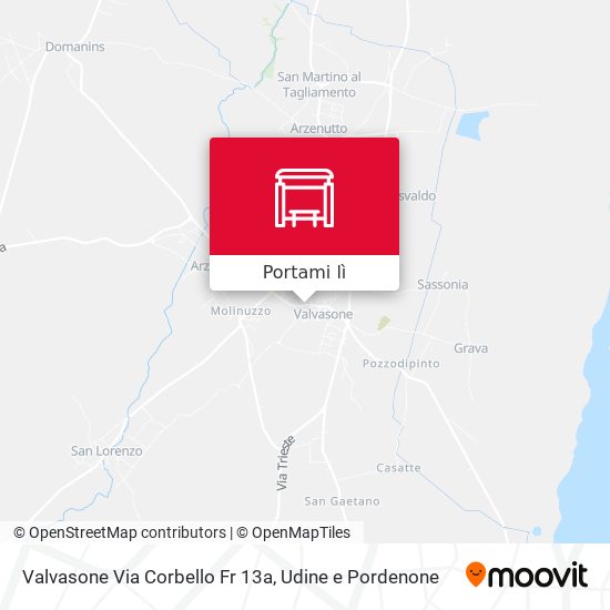 Mappa Valvasone Via Corbello Fr 13a