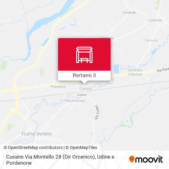 Mappa Cusano Via Montello 28 (Dir Orcenico)