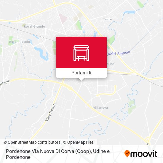 Mappa Pordenone Via Nuova Di Corva (Coop)