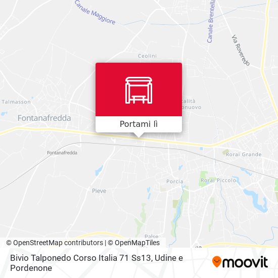 Mappa Bivio Talponedo Corso Italia 71 Ss13