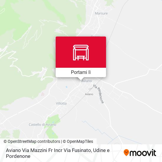 Mappa Aviano Via Mazzini Fr Incr Via Fusinato