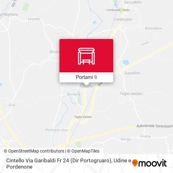 Mappa Cintello Via Garibaldi Fr 24 (Dir Portogruaro)
