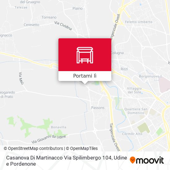 Mappa Casanova Di Martinacco Via Spilimbergo 104