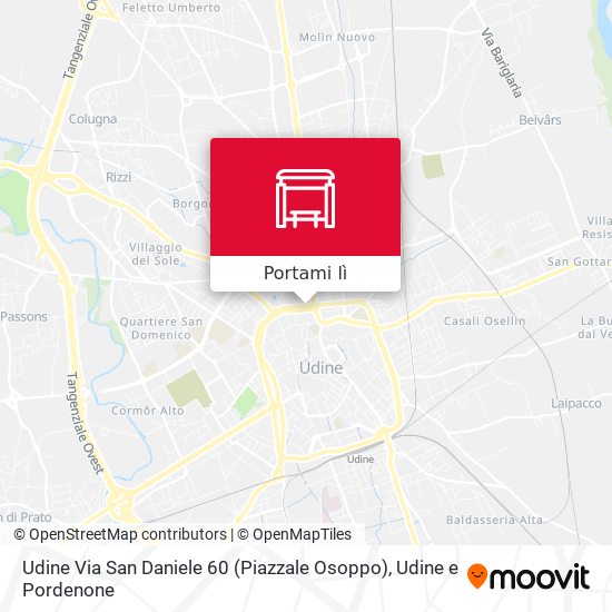 Mappa Udine Via San Daniele 60 (Piazzale Osoppo)