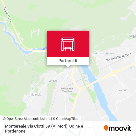 Mappa Montereale Via Ciotti 59 (Ai Mori)