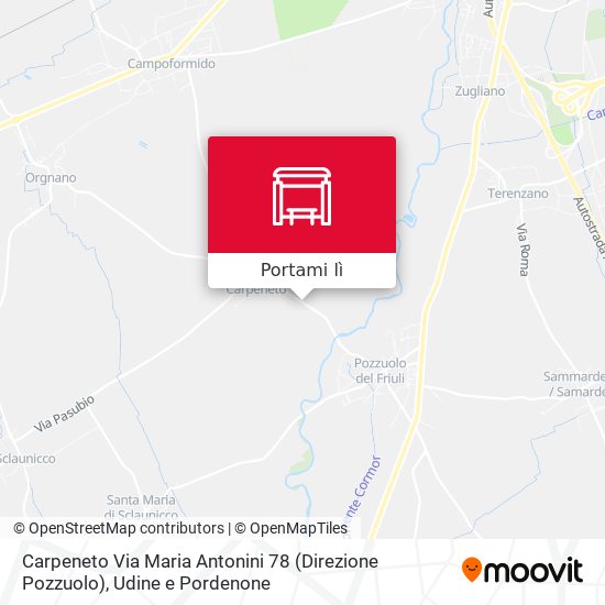 Mappa Carpeneto Via Maria Antonini 78 (Direzione Pozzuolo)