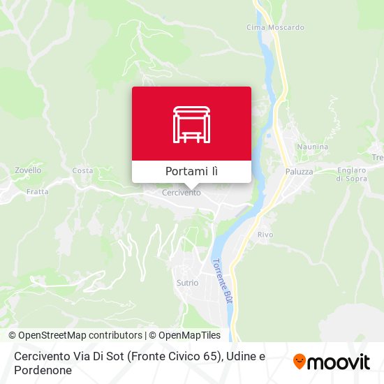 Mappa Cercivento Via Di Sot (Fronte Civico 65)