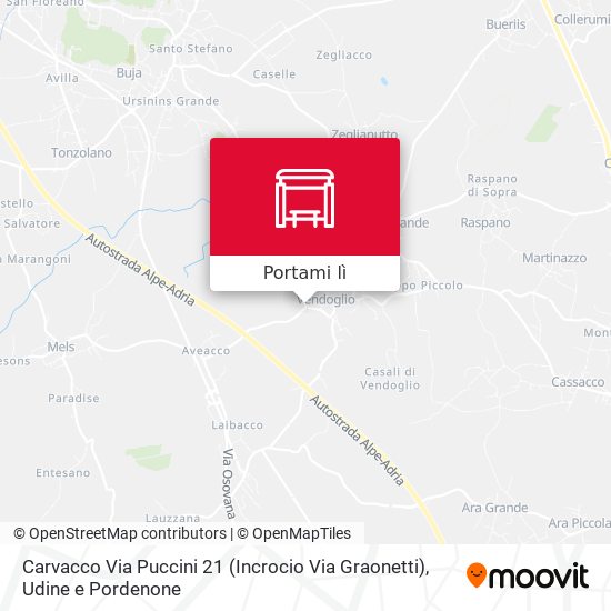 Mappa Carvacco Via Puccini 21 (Incrocio Via Graonetti)
