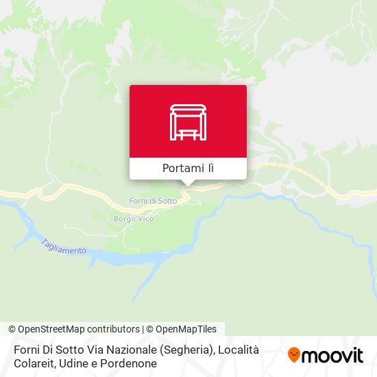 Mappa Forni Di Sotto Via Nazionale (Segheria), Località Colareit