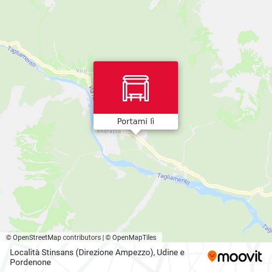 Mappa Località Stinsans (Direzione Ampezzo)