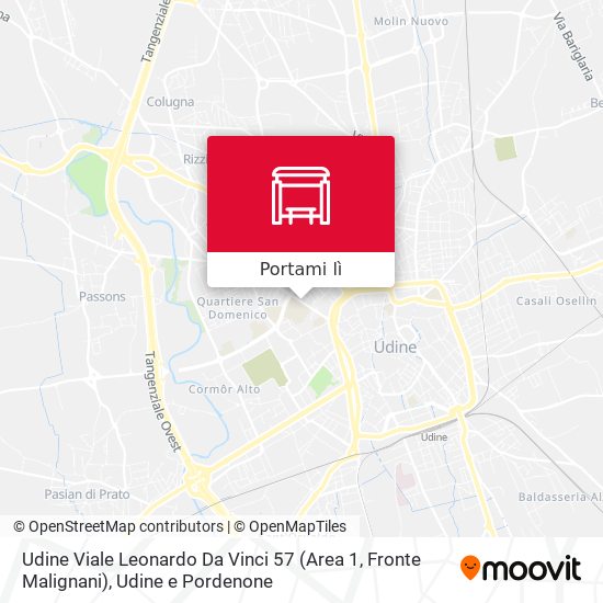 Mappa Udine Viale Leonardo Da Vinci 57 (Area 1, Fronte Malignani)