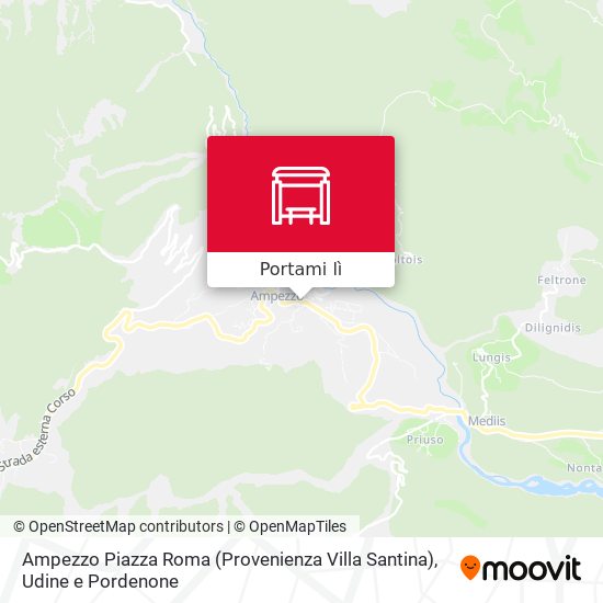 Mappa Ampezzo Piazza Roma (Provenienza Villa Santina)