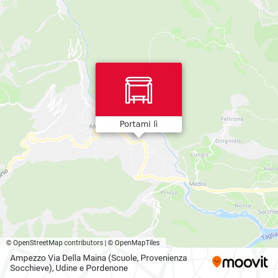 Mappa Ampezzo Via Della Maina (Scuole, Provenienza Socchieve)