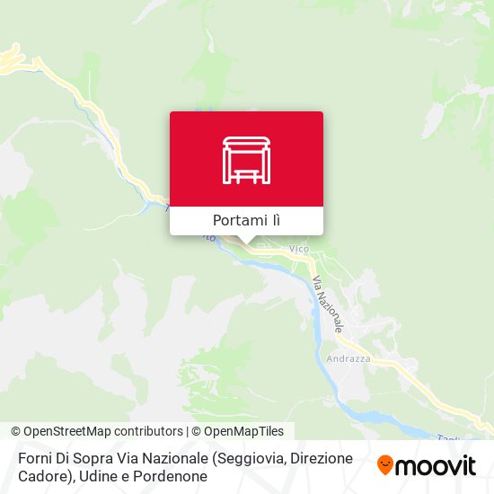 Mappa Forni Di Sopra Via Nazionale (Seggiovia, Direzione Cadore)