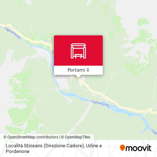 Mappa Località Stinsans (Direzione Cadore)