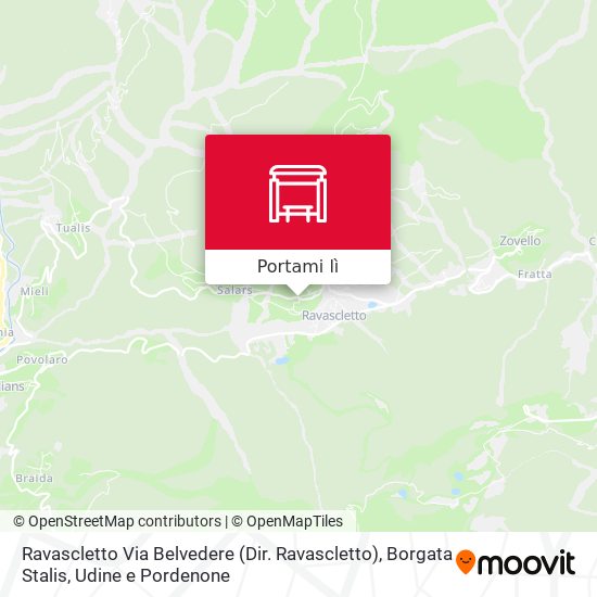 Mappa Ravascletto Via Belvedere (Dir. Ravascletto), Borgata Stalis