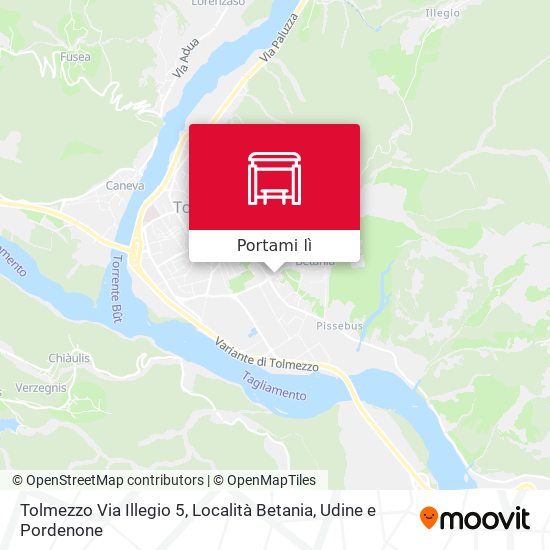 Mappa Tolmezzo Via Illegio 5, Località Betania