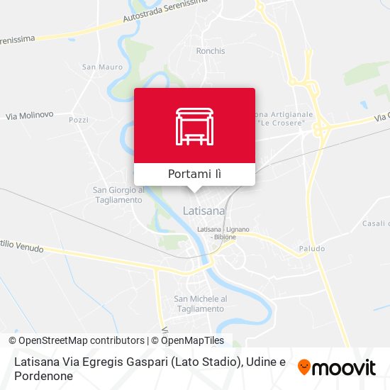 Mappa Latisana Via Egregis Gaspari (Lato Stadio)