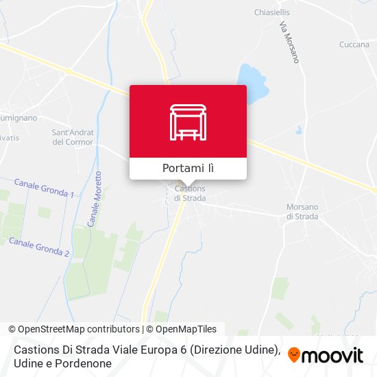 Mappa Castions Di Strada Viale Europa 6 (Direzione Udine)