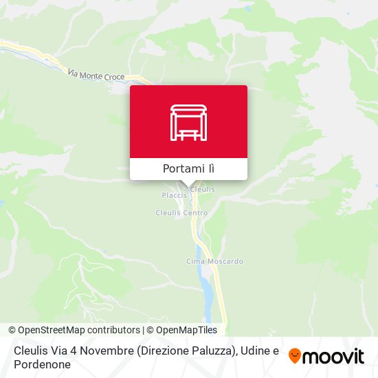 Mappa Cleulis Via 4 Novembre (Direzione Paluzza)