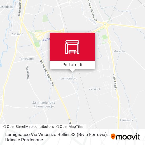 Mappa Lumignacco Via Vincenzo Bellini 33 (Bivio Ferrovia)