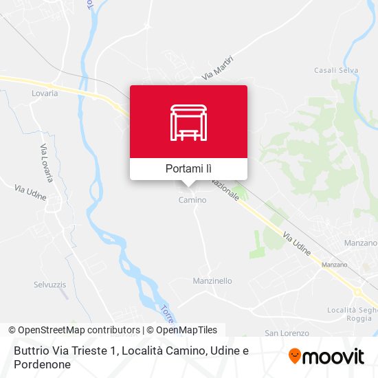 Mappa Buttrio Via Trieste 17, Località Camino