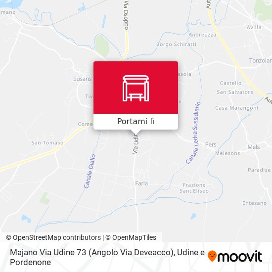 Mappa Majano Via Udine 73 (Angolo Via Deveacco)