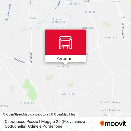 Mappa Caporiacco Piazza I Maggio 20 (Provenienza Codugnella)