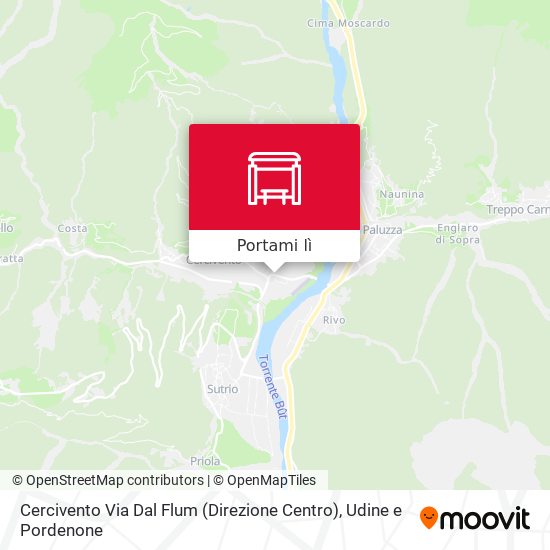 Mappa Cercivento Via Dal Flum (Direzione Centro)