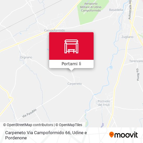 Mappa Carpeneto Via Campoformido 66