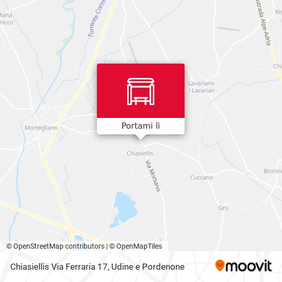 Mappa Chiasiellis Via Ferraria 17