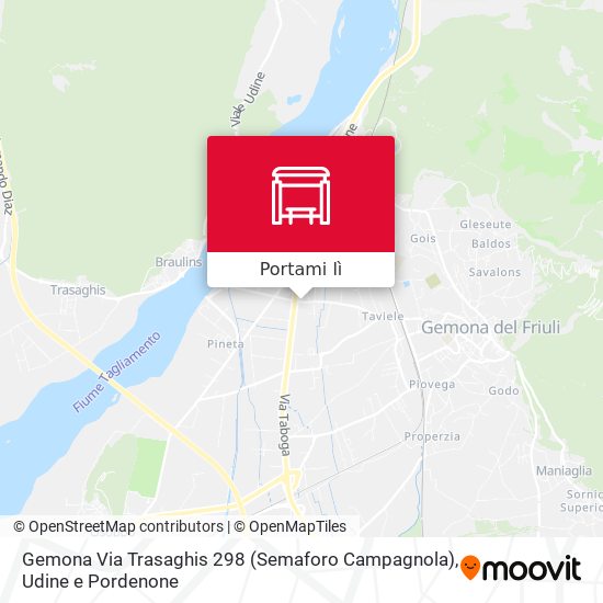 Mappa Gemona Via Trasaghis 298 (Semaforo Campagnola)