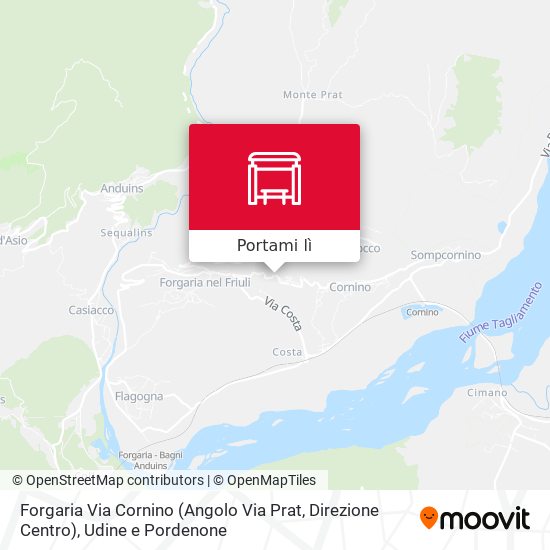 Mappa Forgaria Via Cornino (Angolo Via Prat, Direzione Centro)