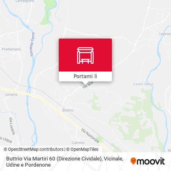 Mappa Buttrio Via Martiri 60 (Direzione Cividale), Vicinale