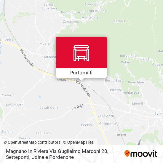 Mappa Magnano In Riviera Via Guglielmo Marconi 20, Setteponti