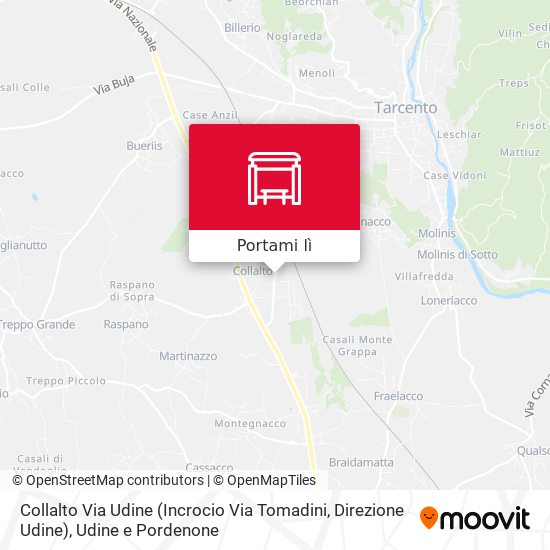 Mappa Collalto Via Udine (Incrocio Via Tomadini, Direzione Udine)