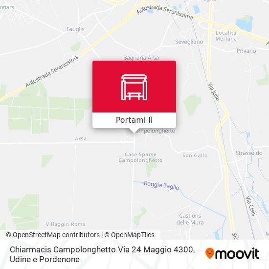 Mappa Chiarmacis Campolonghetto Via 24 Maggio 4300