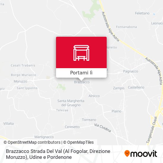 Mappa Brazzacco Strada Del Val (Al Fogolar, Direzione Moruzzo)