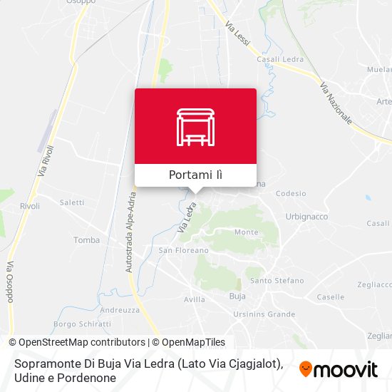 Mappa Sopramonte Di Buja Via Ledra (Lato Via Cjagjalot)